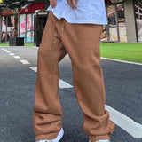 Manfinity Hypemode Hombres Pantalones deportivos unicolor con bolsillo oblicuo de cintura con cordon