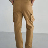 DAZY Hombres Pantalones cargo con bolsillo lateral con solapa