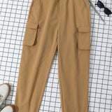 DAZY Hombres Pantalones cargo con bolsillo lateral con solapa