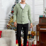 Manfinity Homme Hombres Cardigan con doble bolsillo con boton delantero