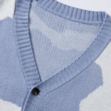 Manfinity Homme Hombres Cardigan de color combinado con boton delantero