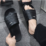 Sandalias De Verano Para Hombres, Pantuflas Nuevas, Arrastre De Una Sola Palabra, Resistente A La Moda Suela Suave, Cojines De Aire De Suela Gruesa, Zapatos De Playa Antideslizantes De Personalidad