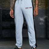 Manfinity Sport Corelite Hombres Pantalones deportivos con estampado de letra y costura lateral en contraste con cordon en la cintura
