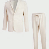 Manfinity Mode Hombres Blazer unicolor & Pantalones de cintura con cordon