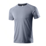 Conjunto de camiseta de manga corta y pantalones cortos para hombre para deportes al aire libre y fitness casual, ropa deportiva de secado rapido para entrenamiento y correr, traje atletico, conjunto de ropa deportiva para hombres