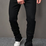 Manfinity Hombres Jeans ajustados unicolor