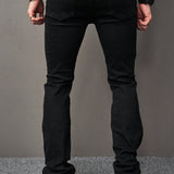 Manfinity Hombres Jeans ajustados unicolor