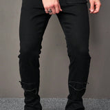 Manfinity Hombres Jeans ajustados unicolor