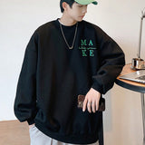 Manfinity Hombres Sudadera Oversize Con Bordado De Letra Y Hombros Caidos