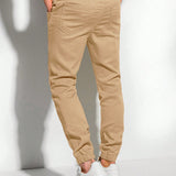 Manfinity Basics Hombres Pantalones de cintura con cordon con bolsillo oblicuo