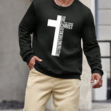 Manfinity LEGND Hombres talla grande Sudadera con estampado de letra