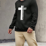 Manfinity LEGND Hombres talla grande Sudadera con estampado de letra