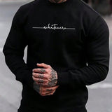 Manfinity Hombres Sudadera con estampado de letra