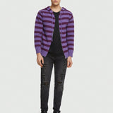 ROMWE Prep Hombre Cardigan Con Capucha A Rayas