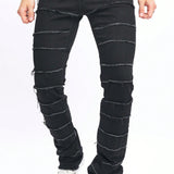 Manfinity EMRG Jeans Para Hombre Con Borde Deshilachado