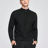 Manfinity Homme Hombres Cardigan de punto con cremallera con textura