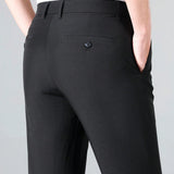 Hombres Pantalones unicolor con bolsillo oblicuo