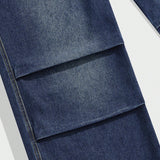 ROMWE Street Life Jeans Para Hombre De Pierna Recta Con Bolsillos Inclinados