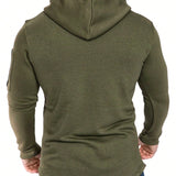 Manfinity Homme Sudadera Con Capucha Para Hombre Con Parches Y Cordon