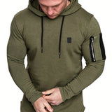 Manfinity Homme Sudadera Con Capucha Para Hombre Con Parches Y Cordon