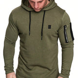 Manfinity Homme Sudadera Con Capucha Para Hombre Con Parches Y Cordon