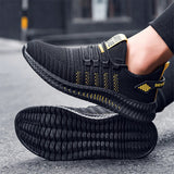 Zapatos deportivos de ocio para hombres con cordones, ligeros, transpirables, bajos, de moda, de tendencia, al aire libre para correr