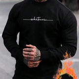 Manfinity Hombres Sudadera con estampado de letra