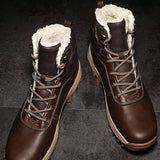 Botas De Invierno Para Hombre, Forro Polar Calido, Botas De Nieve Cortas De Moda, Trabajo Y Estilo Moderno