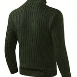 Manfinity Hombres Cardigan tejido de canale con cremallera