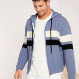 Manfinity Homme Hombre Holgado Jersey Con Capucha Con Cremallera Y Cordon En Contraste De Colores