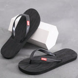 Chanclas Negras De Estilo Coreano Para Hombre, Chanclas De Tendencia De Verano, Tendencia De Moda, Zapatos De Playa De Suela Blanda Antideslizantes Informales Para Exteriores