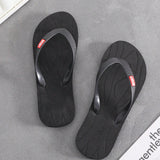 Chanclas Negras De Estilo Coreano Para Hombre, Chanclas De Tendencia De Verano, Tendencia De Moda, Zapatos De Playa De Suela Blanda Antideslizantes Informales Para Exteriores