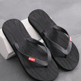 Chanclas Negras De Estilo Coreano Para Hombre, Chanclas De Tendencia De Verano, Tendencia De Moda, Zapatos De Playa De Suela Blanda Antideslizantes Informales Para Exteriores