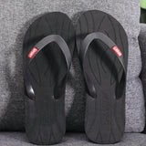 Chanclas Negras De Estilo Coreano Para Hombre, Chanclas De Tendencia De Verano, Tendencia De Moda, Zapatos De Playa De Suela Blanda Antideslizantes Informales Para Exteriores