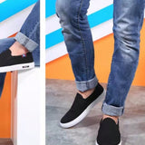 Zapatillas De Lona Para Hombres, Estilo Coreano De Zapato Deslizable Sencillo Y Versatil, Zapatos Casuales Para Estudiantes, Zapatillas Para Hombres