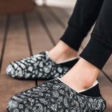 Zapatillas De Casa Impermeables Antideslizantes Unisex Para Invierno, Patrones Aleatorios Para Parejas, Tamano Grande Disponible