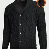 Manfinity Homme de hombres forrado polar Cardigan Jersey