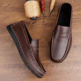 Zapatos De Ocio Hechos A Mano Para Hombres, Zapatos Simples De Oficina, Comodos Y Duraderos