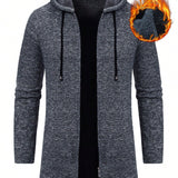 Manfinity Homme Cardigan Con Capucha Y Forro Polar Para Hombre