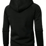 Manfinity Homme Sudadera Con Capucha Hombre De Color Solido Con Cierre De Cremallera Frontal