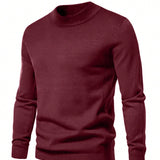 Sueter De Moda Casual De Color Solido Para Hombre