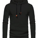 Manfinity Homme Sudadera Con Capucha Con Cordon De Color Liso Para Hombre