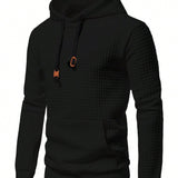 Manfinity Homme Sudadera Con Capucha Con Cordon De Color Liso Para Hombre