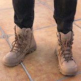 1 Par Zapatos De Hombre, Botas De Hombre Para Entrenamiento De Senderismo Y Montanismo Al Aire Libre, Duraderos Y Antideslizantes, Marron