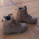 1 Par Zapatos De Hombre, Botas De Hombre Para Entrenamiento De Senderismo Y Montanismo Al Aire Libre, Duraderos Y Antideslizantes, Marron