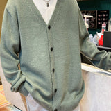 Manfinity Hombres Cardigan unicolor con boton delantero