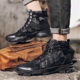 Botas De Hombre Estilo Britanico Bota De Trabajo Alta Estilo Americano Retro Desierto Moto Botas Con Elevador Al Aire Libre Para Otono E Invierno