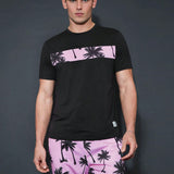Manfinity Conjunto Para Hombre De Camiseta Y Pantalones Largos Con Estampado Tropical