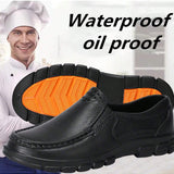 Zapatos De Chef Para Hombres, Antideslizantes, Resistentes Al Agua Y Al Aceite, Zapatos De Seguridad De Trabajo De Un Paso Para Trabajo En La Cocina