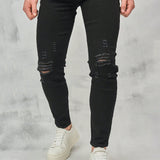 Jeans De Mezclilla Desgastados Para Hombres